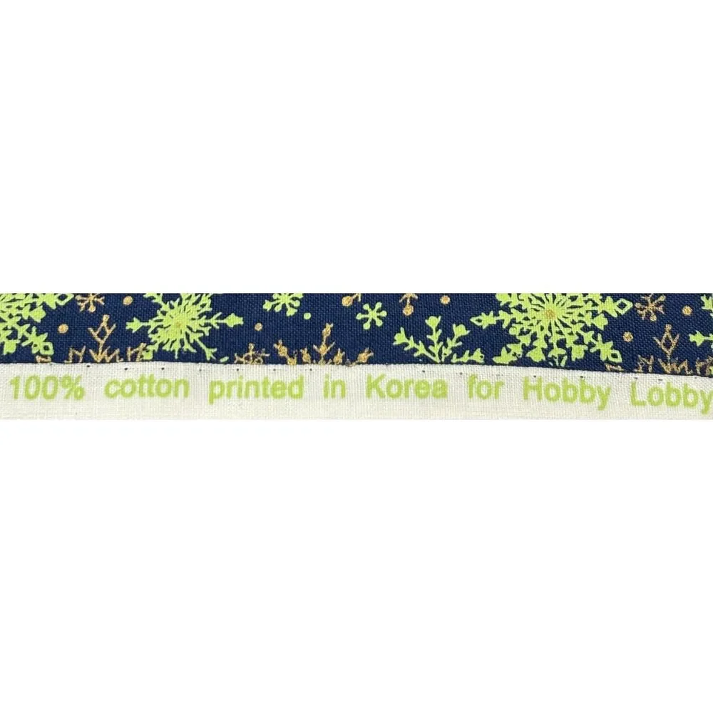 Vintage Hobby Lobby Starburst Snowflake Christmas Cotton Fabric 21